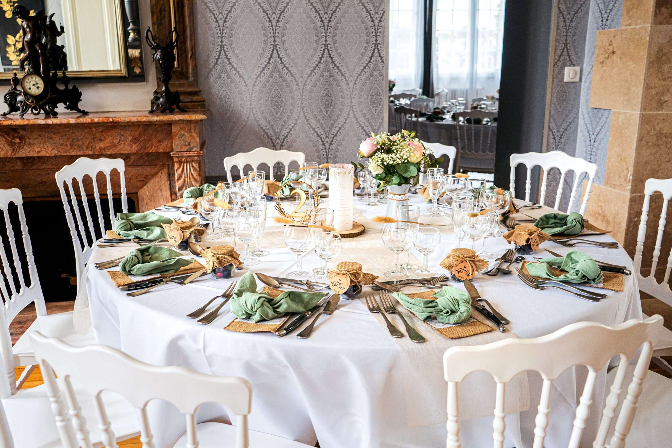 Table de mariage au chateau de Montbeil